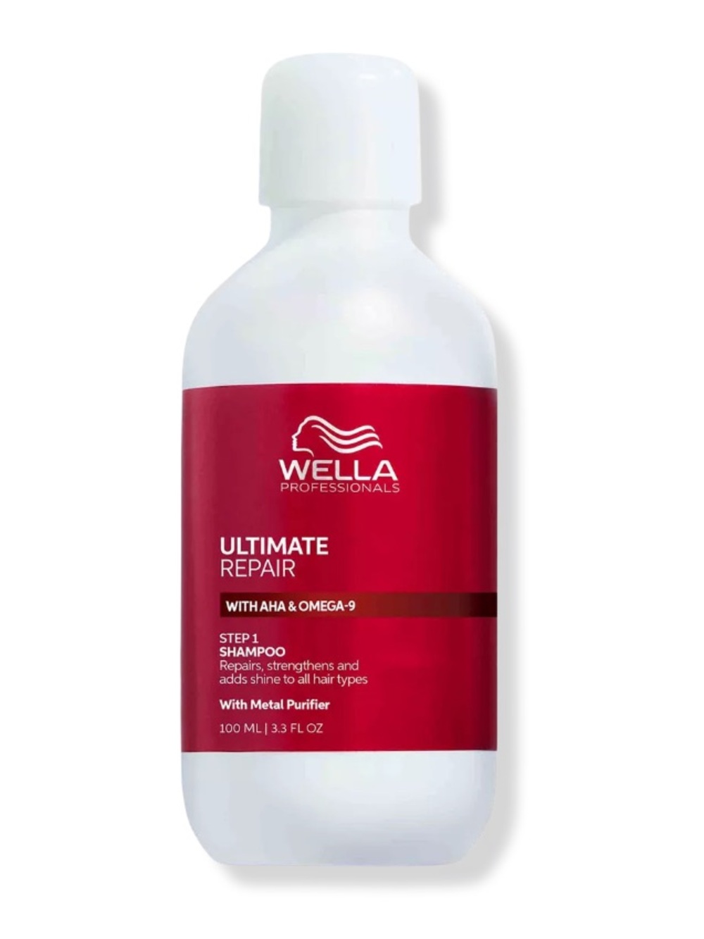 Wella Ultimate Repair Shampoo - Red and White Bottle